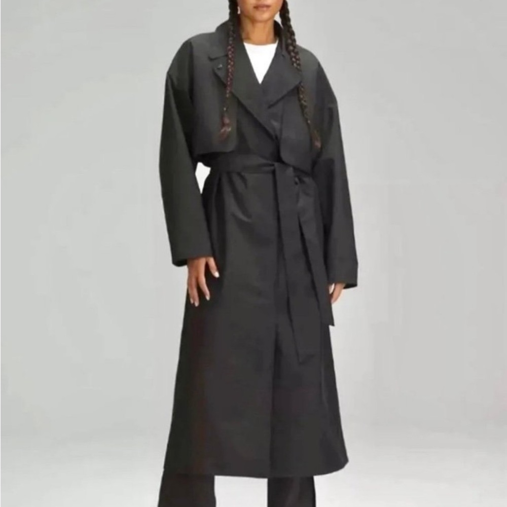 Lululemon Oversized Trench Coat Black Size 10 New With Tags